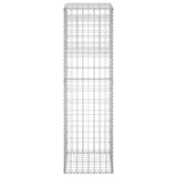 Gabion Basket Posts 2 pcs 40x40x140 cm Iron