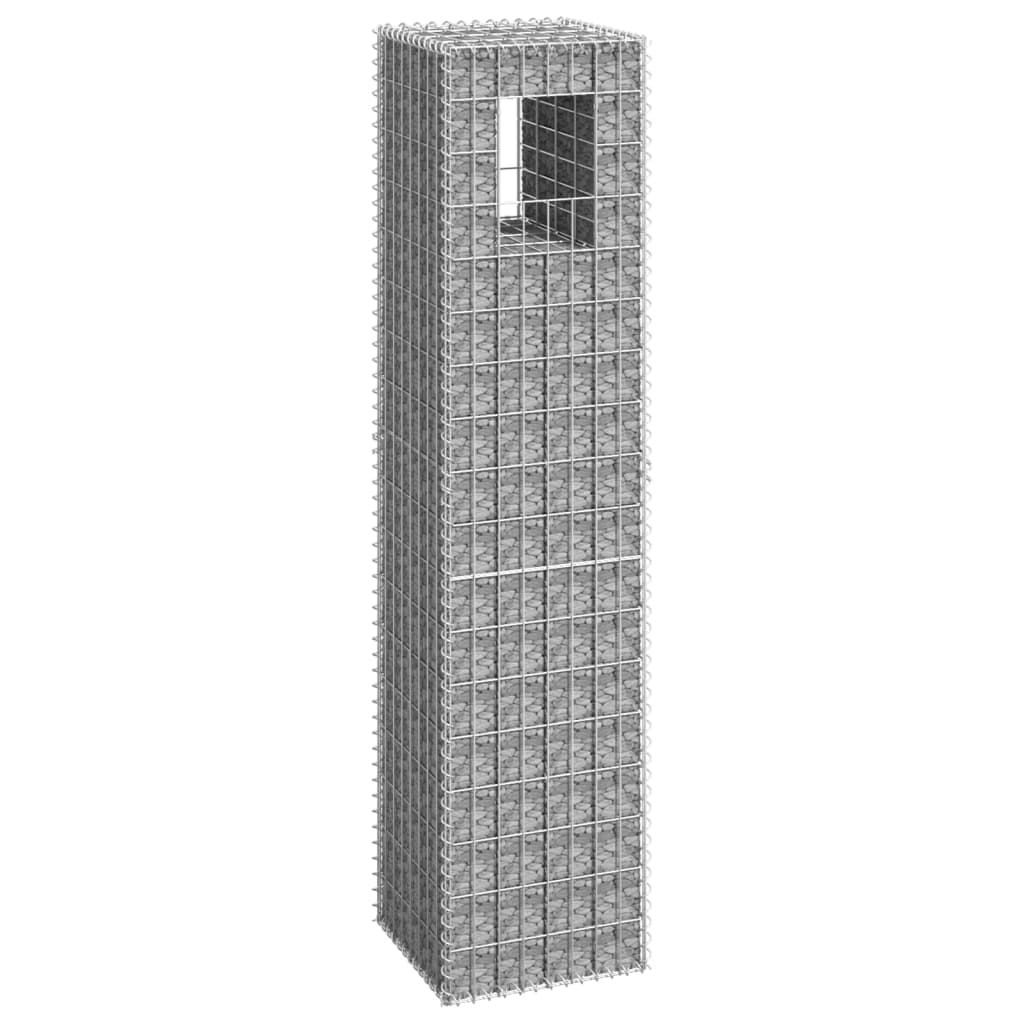 Gabion basket post 40x40x180 cm Iron