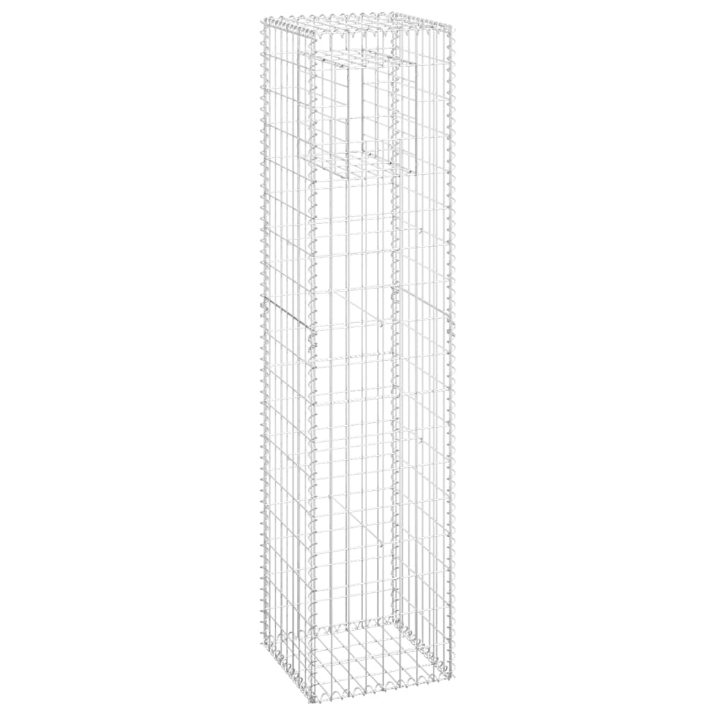 Poteaux à panier de gabion 2 pcs 40x40x180 cm Fer