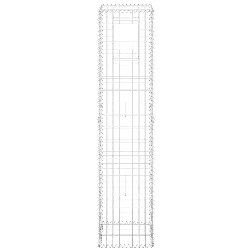 Poteaux à panier de gabion 2 pcs 40x40x180 cm Fer