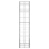 Poteaux à panier de gabion 2 pcs 40x40x180 cm Fer