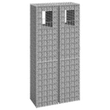 Poteaux à panier de gabion 2 pcs 40x40x180 cm Fer