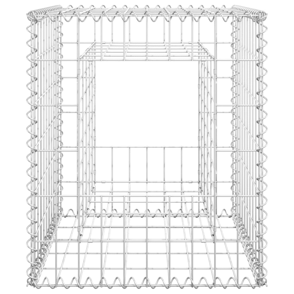 Poteau à panier de gabion 50x50x60 cm Fer