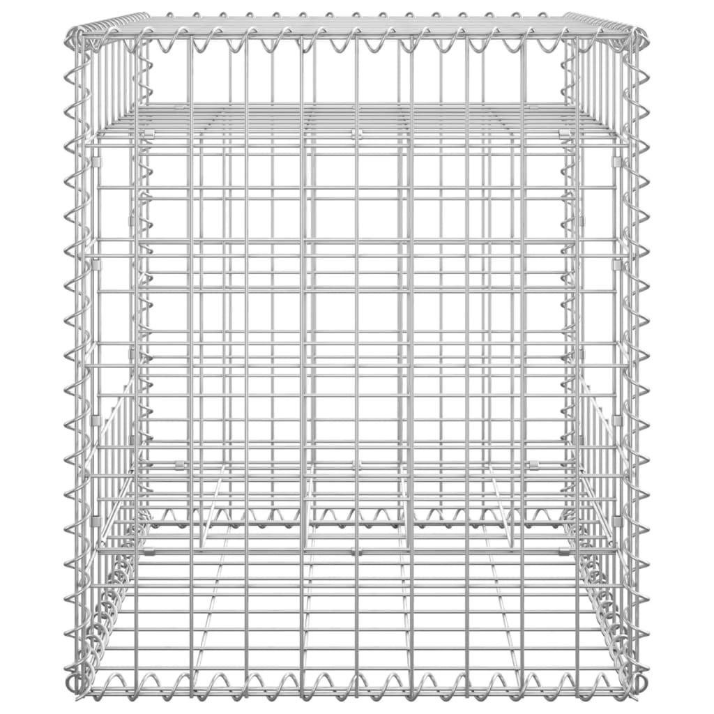 Poteau à panier de gabion 50x50x60 cm Fer