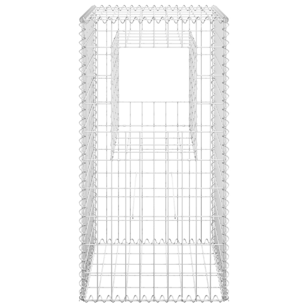 Poteau à panier de gabion 50x50x100 cm Fer