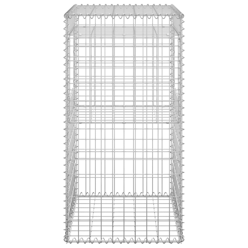 Poteau à panier de gabion 50x50x100 cm Fer