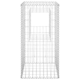 Gabion Basket Posts 2 pcs 50x50x100 cm Iron