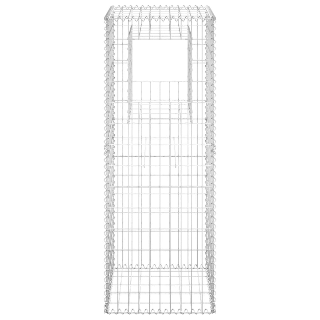 Poteaux à panier de gabion 2 pcs 50x50x140 cm Fer