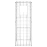 Poteaux à panier de gabion 2 pcs 50x50x140 cm Fer