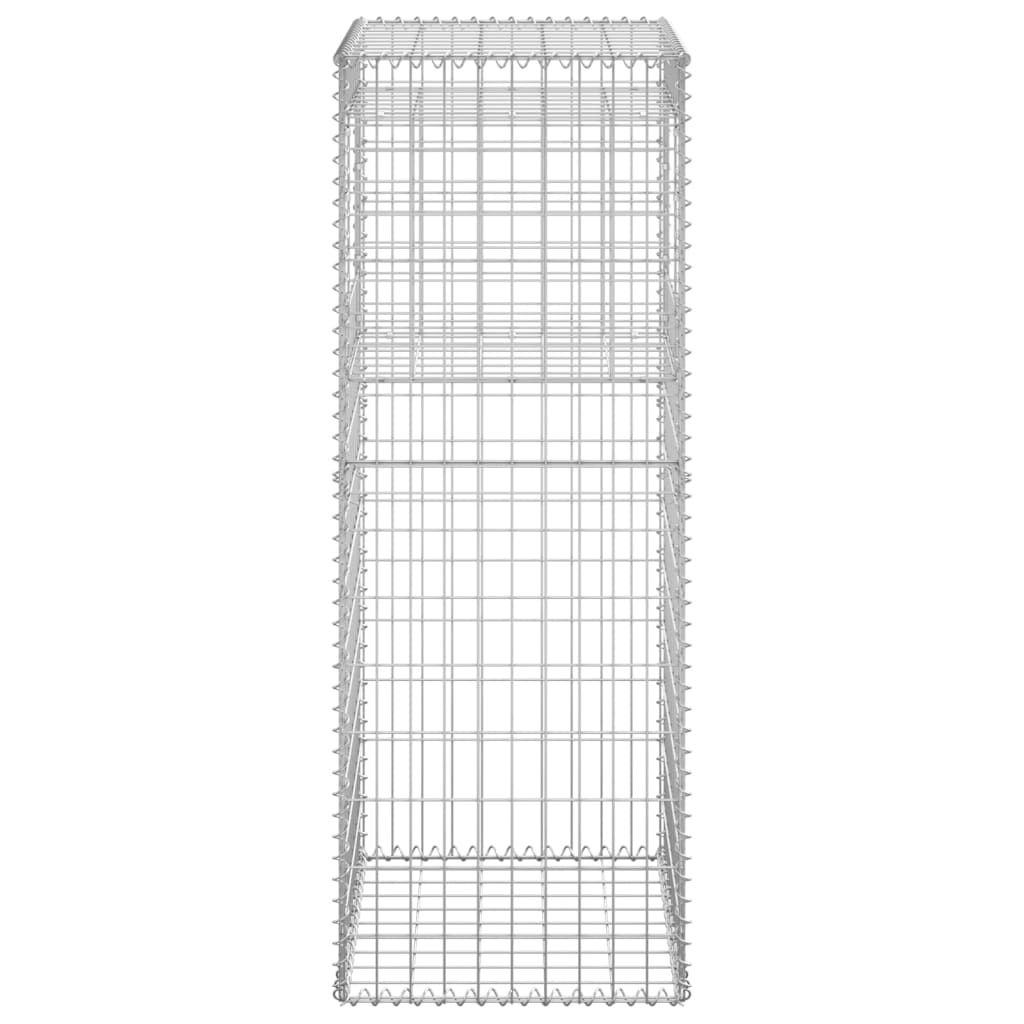 Poteaux à panier de gabion 2 pcs 50x50x140 cm Fer