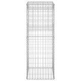 Poteaux à panier de gabion 2 pcs 50x50x140 cm Fer