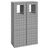 Poteaux à panier de gabion 2 pcs 50x50x180 cm Fer