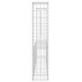 Panier de gabion en forme de U avec 2 poteaux Fer 140x20x100 cm