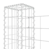 U-shaped gabion basket with 3 posts Iron 260x20x100 cm