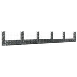 U-shaped gabion basket with 6 posts Iron 620x20x100 cm