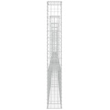 U-förmiger Gabionenkorb mit 6 Eisenpfosten 620x20x150 cm