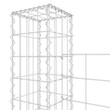 U-förmiger Gabionenkorb mit 6 Eisenpfosten 620x20x150 cm