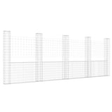 Panier de gabion en forme de U avec 5 poteaux Fer 500x20x200 cm