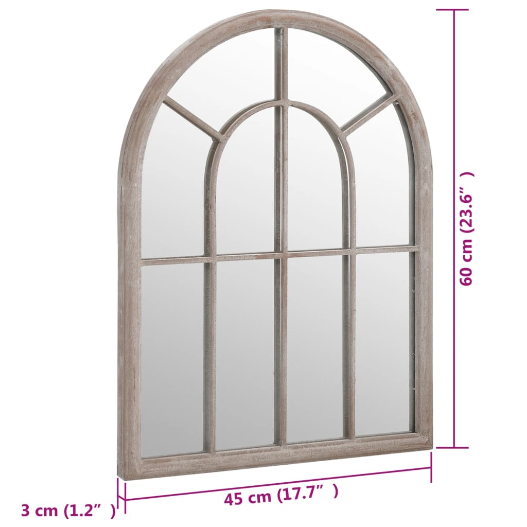 Miroir de jardin Sable 60x45 cm Fer pour utilisation extérieure