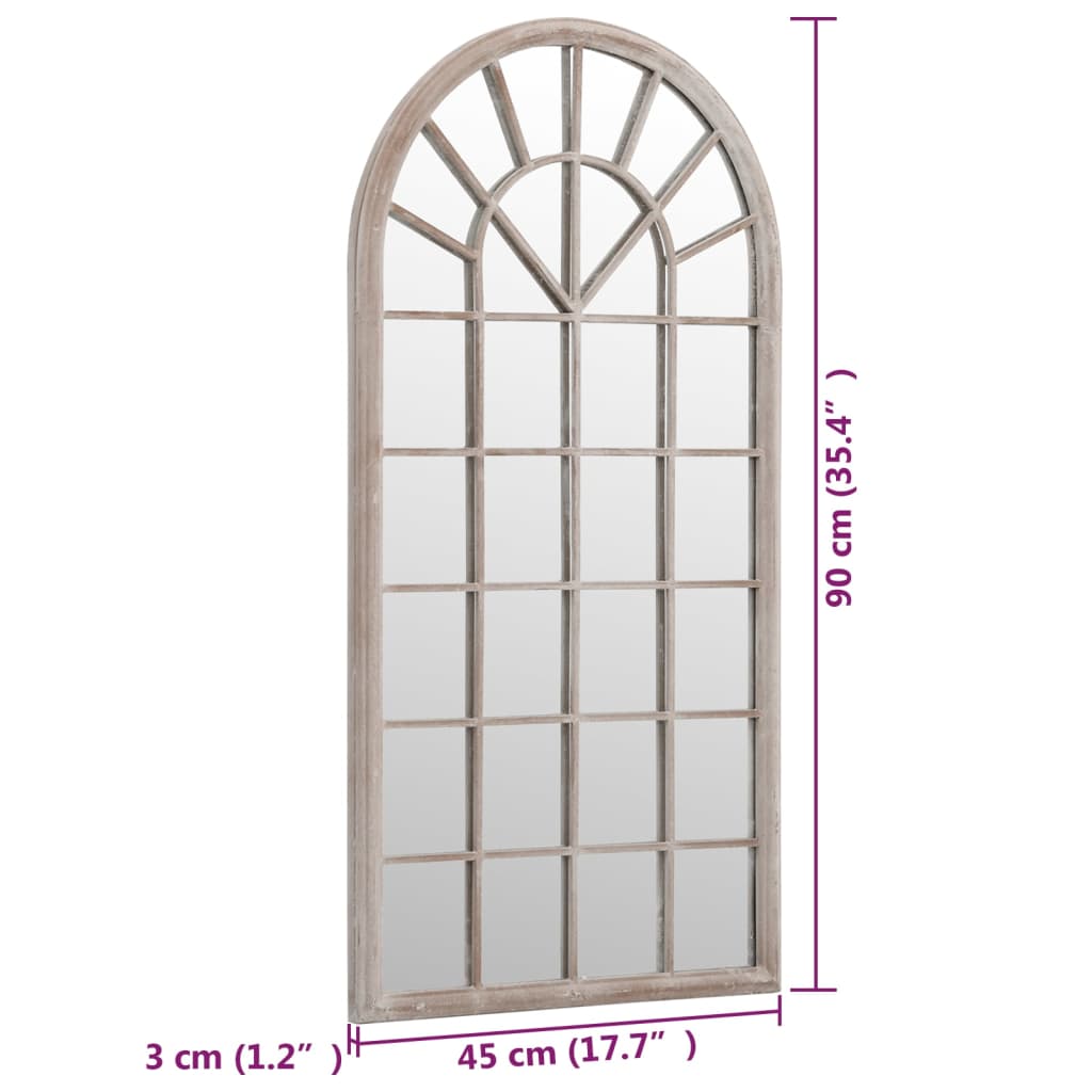 Gartenspiegel Sand 90x45 cm Eisen für den Außenbereich