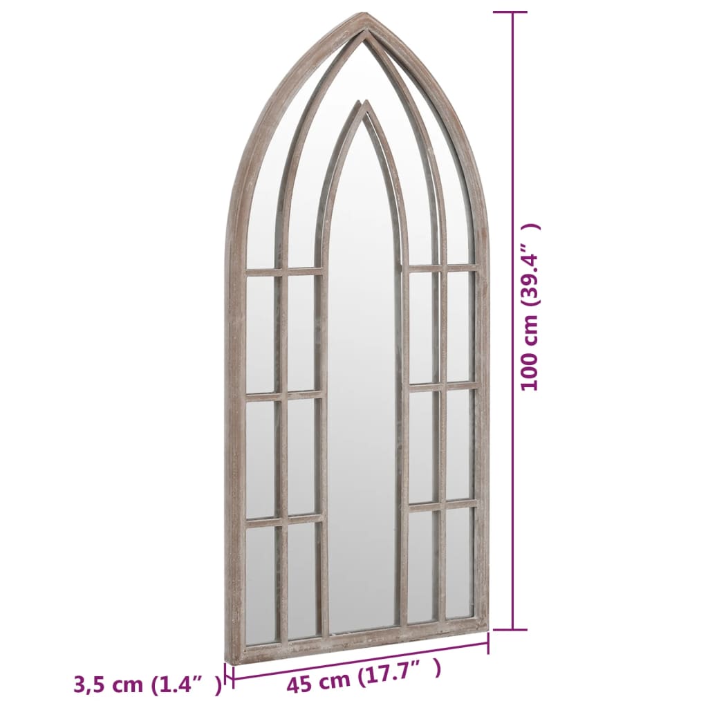 Gartenspiegel Sand 100x45cm Eisen für den Außenbereich