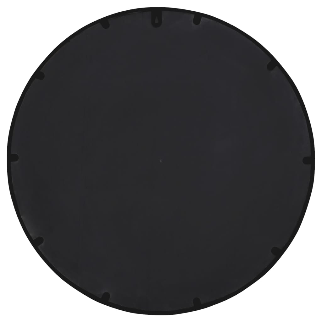 Miroir de jardin Noir 60x4 cm Fer Rond utilisation extérieure