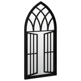 Miroir de jardin Noir 100x45 cm Fer pour utilisation extérieure