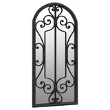 Miroir de jardin Noir 100x45 cm Fer pour utilisation extérieure