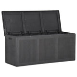 Garten-Aufbewahrungsbox 270 L, schwarzes PP-Rattan