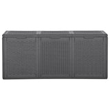 Garten-Aufbewahrungsbox 270 L, schwarzes PP-Rattan