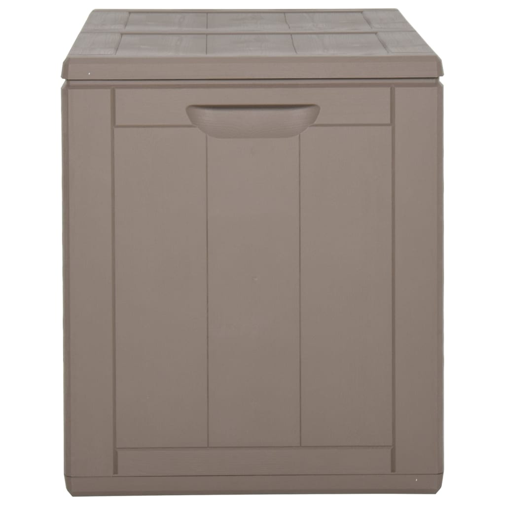 Boîte de rangement de jardin 180 L Marron PP Rotin