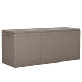 Garten-Aufbewahrungsbox 270 l, braun, PP-Rattan