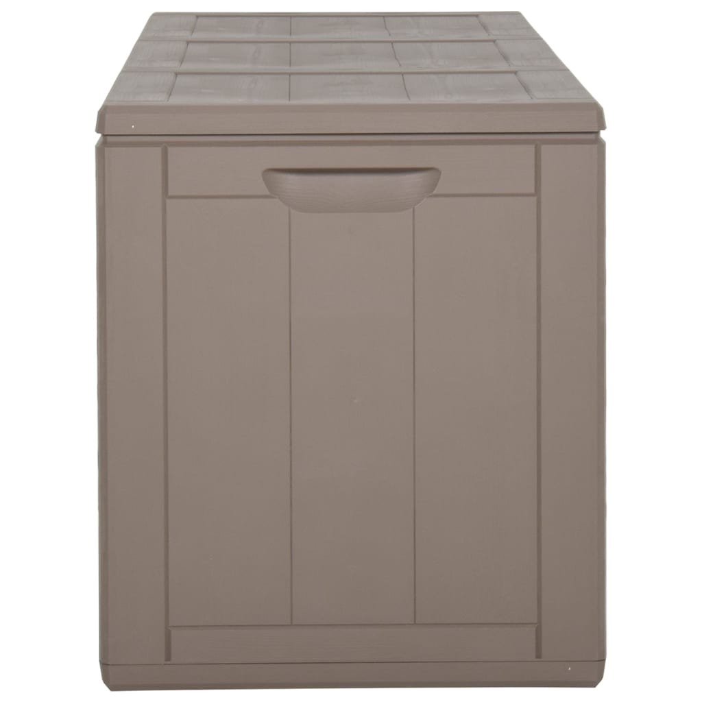 Garten-Aufbewahrungsbox 270 l, braun, PP-Rattan