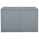 Boîte de rangement de jardin 180 L Gris PP Rotin