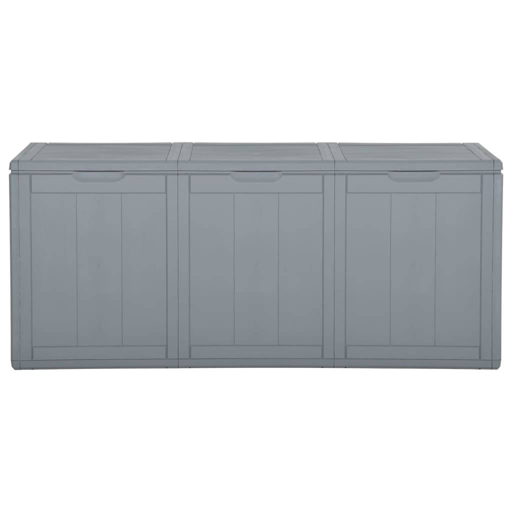 Boîte de rangement de jardin 270 L Gris PP Rotin