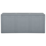 Boîte de rangement de jardin 270 L Gris PP Rotin