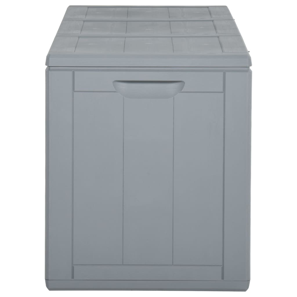 Boîte de rangement de jardin 270 L Gris PP Rotin