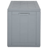 Boîte de rangement de jardin 270 L Gris PP Rotin