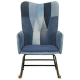 Chaise à bascule Denim Bleu Toile patchwork