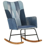 Chaise à bascule Denim Bleu Toile patchwork