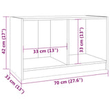 Meuble TV 70x33x42 cm bois de pin massif