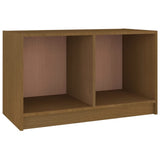 Meuble TV Marron miel 70x33x42 cm Bois de pin massif