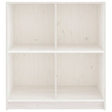 Buffet blanc 70x33x76 cm bois massif de pin