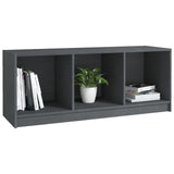 Meuble TV Gris 104x33x41 cm Bois de pin massif