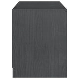 Meuble TV Gris 104x33x41 cm Bois de pin massif