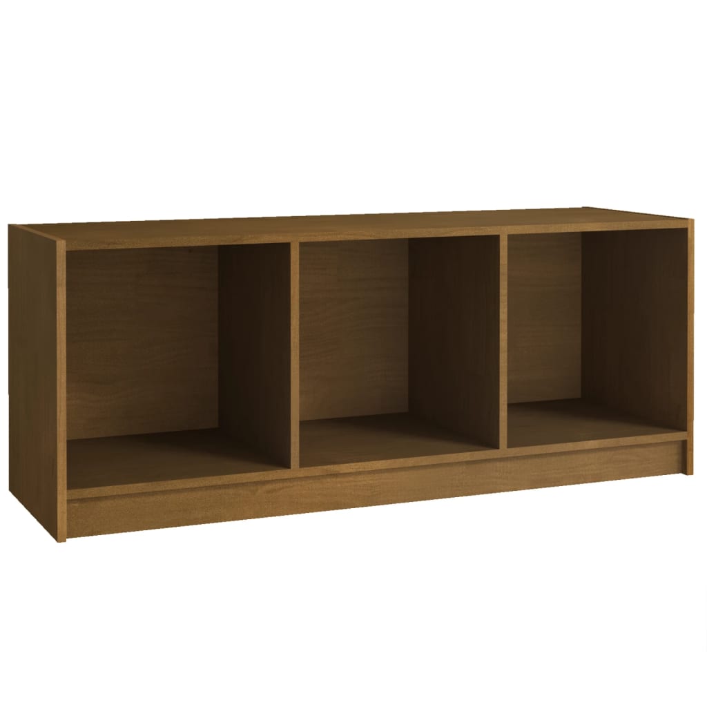 Meuble TV Marron miel 104x33x41 cm Bois de pin massif