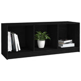 Meuble TV Noir 104x33x41 cm Bois de pin massif