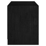 Meuble TV Noir 104x33x41 cm Bois de pin massif