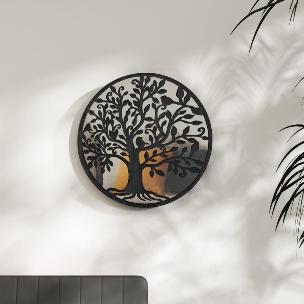 Miroir Noir 60x2,5 cm Fer pour utilisation à l'intérieur