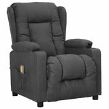 Fauteuil de massage inclinable Gris foncé Tissu